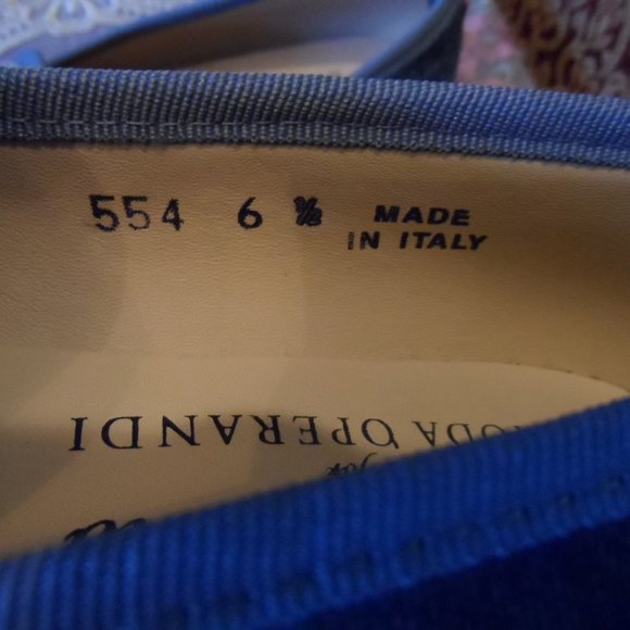 Del Loro Light Blue Velvet Poop Emoji Slip On Loafers Size 6.5M - Picture 12 of 14